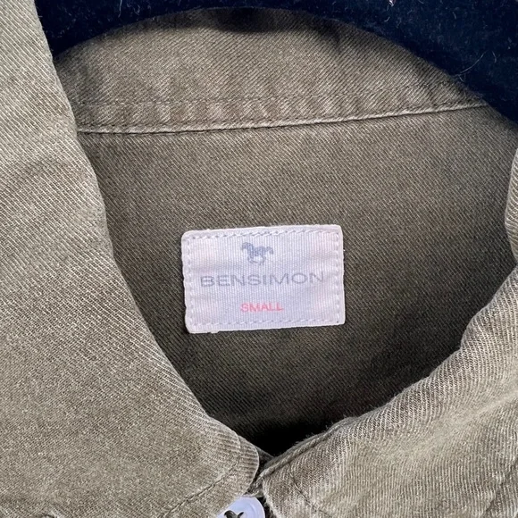 EUC Bensimon Leather Elbow Patch Button Down Shirt - Picture 8 of 10